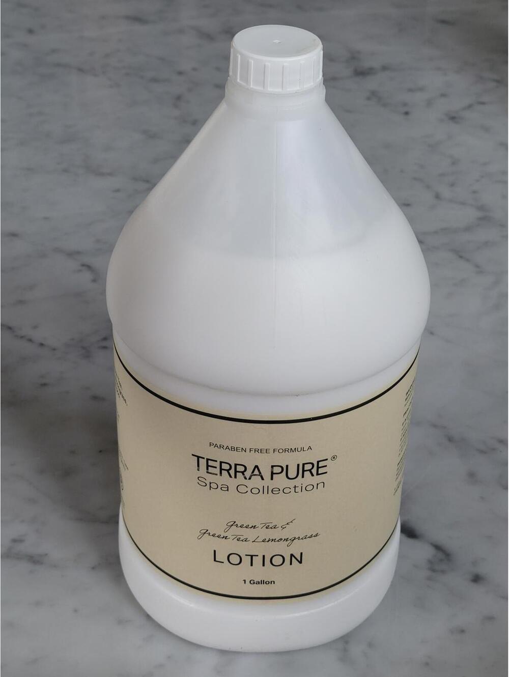 Terra Pure Spa Collection Lotion 1 GALLON Green Tea Lemongrass Refill